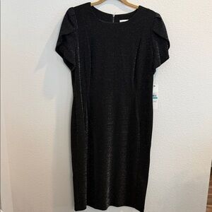 Calvin Klein Black Sparkle Midi Dress